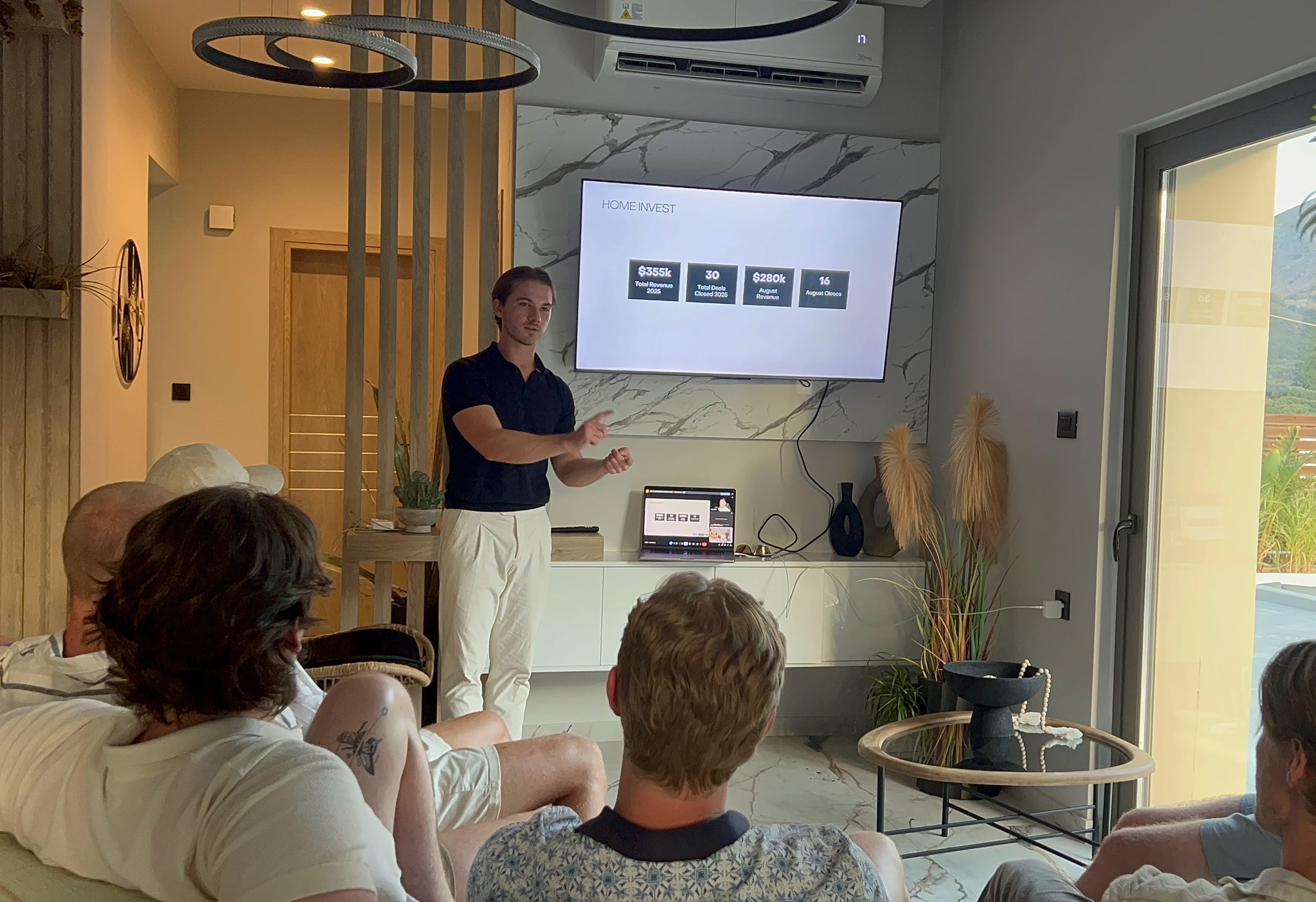 Bendik speaking at an event